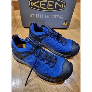 Keen Utility Womens Flint II Sport Carbon Fiber Toe Work Shoe Size 9 M Blue/Grey